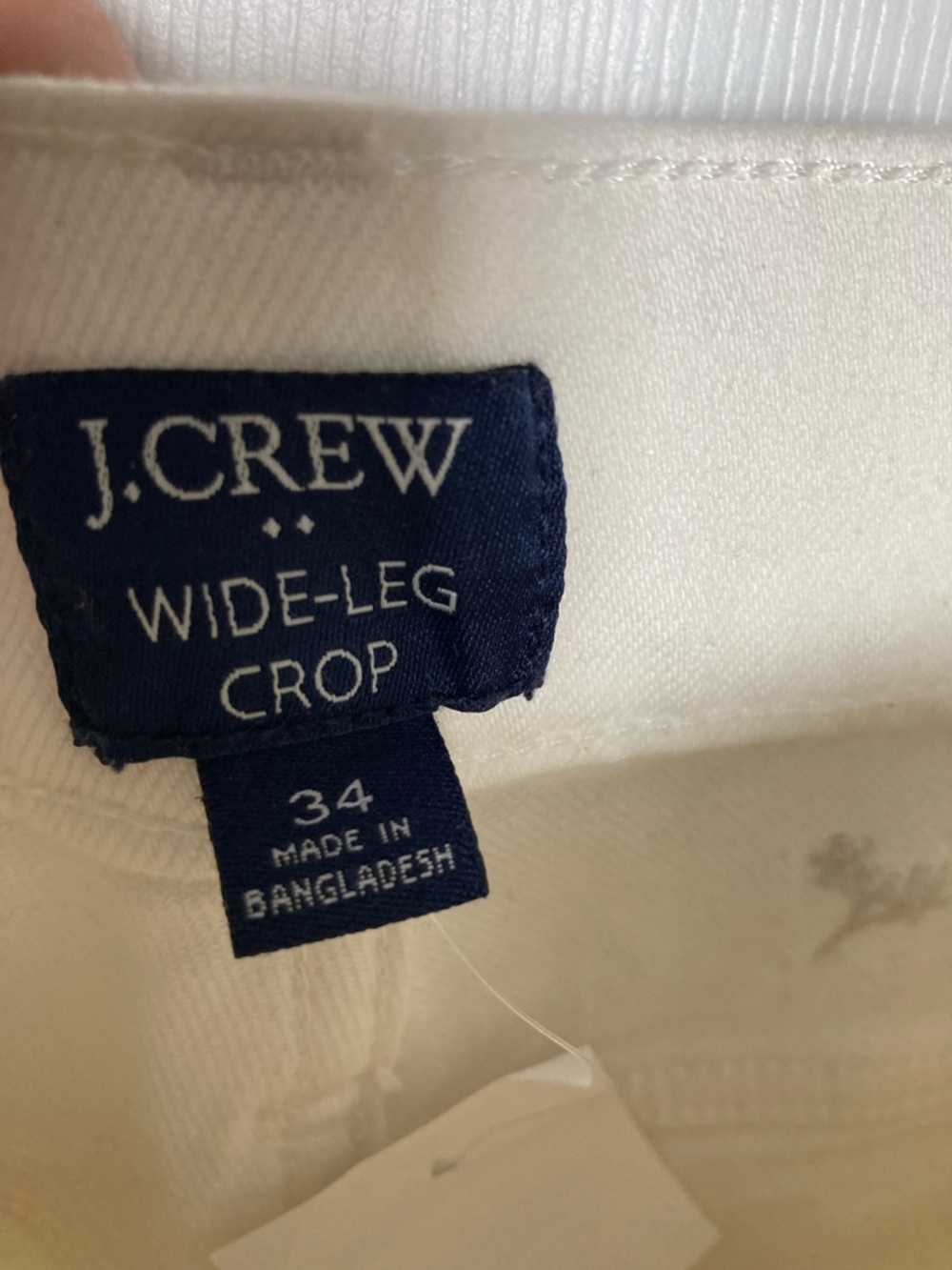 J. Crew Cream Embroidered Straight-Leg Jeans - Picture 3 of 8